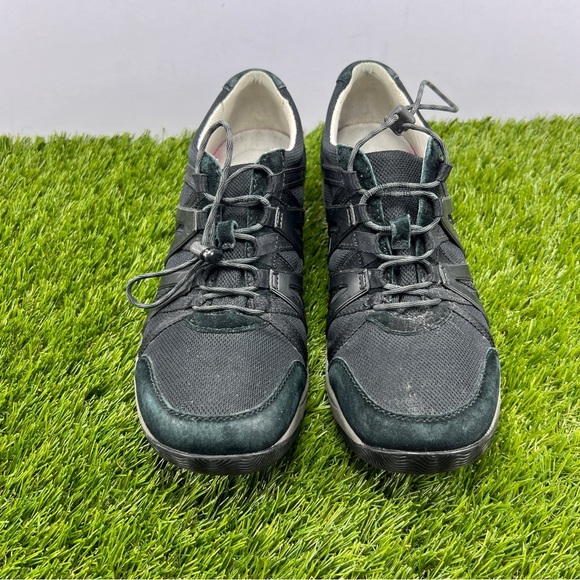 DANSKO Walking Shoes Womens 41 US 11 Black Henriette Suede Canvas Bungee Lace - Picture 2 of 8